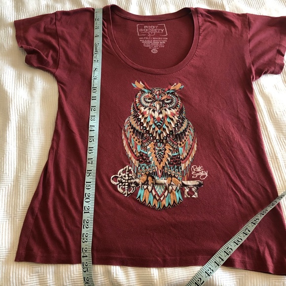 Riot Society Owl Graphic T-shirt - Picture 4 of 6